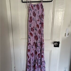 Free People Floral Maxi Dress in Purple size s